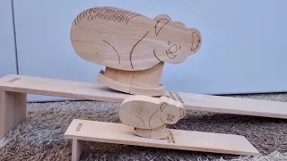 Toy for Toddlers- Wooden Ramp Walking Koala