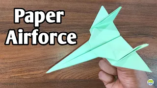 How To Make a Paper Airforce "Easy-Origami" | Origami Paper Airforce Over 500 Feat | Fly Long Time