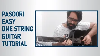 How to play Pasoori Coke Studio on Guitar ( Easy one string guitar tutorial )