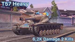 WoT Blitz - T57 Heavy Tank 6,2K Damage 2 Kills Gameplay