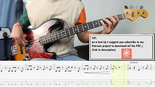 George Harrison - Got My Mind Set On You BASS COVER + PLAY ALONG TAB + SCORE PDF