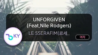 [코러스] UNFORGIVEN (Feat.Nile Rodgers) - LE SSERAFIM(르세라핌) (KY.96994) / KY Karaoke