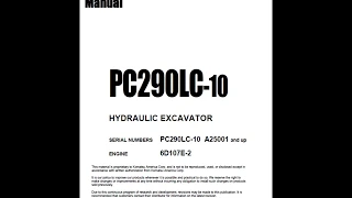 Komatsu PC290LC-10 Excavator Service Manual