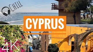 Cyprus: Limassol Marina, old town. Beachfront xmas. Chill music. Virtual 4K tour/run. Virchual ™