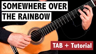 Somewhere Over The Rainbow - Fingerstyle Guitar Tutorial + TAB