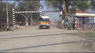 Gateman Reopens The Gate To Pass Ambulance With Serious Patient And Train Applied Brakes