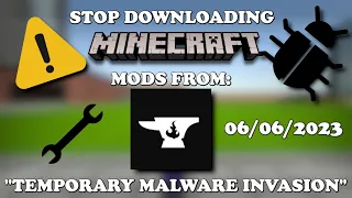 DON'T DOWNLOAD MINECRAFT MODS FROM Curse Forge - Recent Malware Infection Explained in Two Minutes!