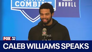 Caleb Williams talks Chicago Bears, expectations during the NFL Combine