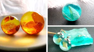 10가지 놀라운 DIY 에폭시 공 | 레진 튜토리얼 | 수지 예술 | Epoxy resin jewelry ideas you'll love