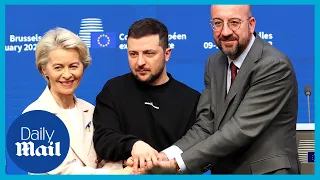 Zelensky addresses EU Parliament seeking more weapons