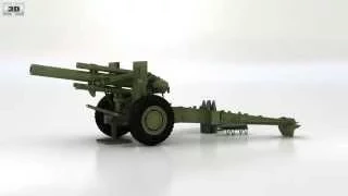 M114 155 mm Howitzer by 3D model store Humster3D.com