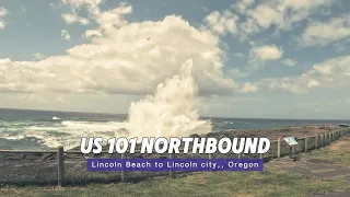 [4K Full video] US 101 Northbound, Oregon, from Boiler Bay to Lincoln City