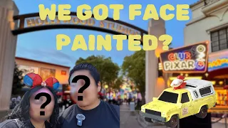 WE GOT FACE PAINTED!! PIN TRADING| PIZZA PLANET TRUCK HUNT