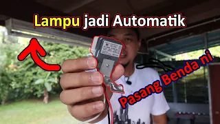 Cara pasang sensor lampu automatik photocell sensor peka cahaya