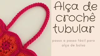 alça de crochê tubular | passo a passo fácil para alça de bolsa