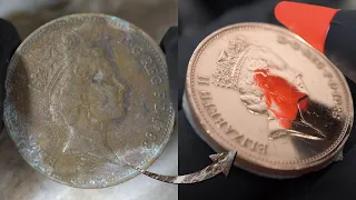[ASMR] Find Elizabeth II !! / restoration / metal polishing / coin cleaning