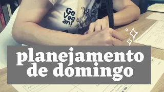 Domingo: dia de planejamentos