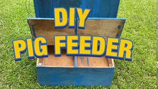 Making a Pig Feeder | Wooden Pig Feeder | How to make a Homemade Pig Feeder