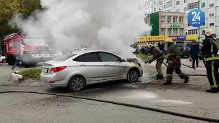 В Сургуте сгорела машина