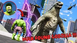 GTA 5 - Hulk FOUND Godzilla - Kaiju Biggest Monster Attack City !!!