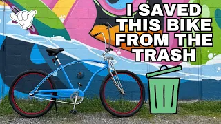 Custom Trash Bicycle - Complete Build! Custom Beach Cruiser! Bildabike Brewster