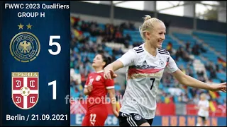 [5-1] | 21.09.2021 | Germany vs Serbia | FIFA Women World Cup 2023 Qualifiers | Group H | FWWC2023