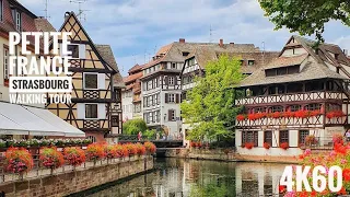 [4K60] Petite France - Medieval centre in Strasbourg, France | Walking Tour (● 16 min)