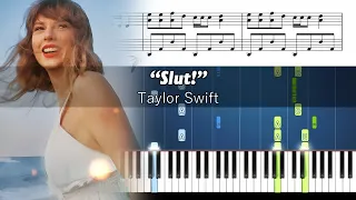 Taylor Swift - "Slut!" (Taylor's Version) (From The Vault) - Piano Tutorial with Sheet Music