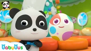 Baby Panda Opens Rainbow Surprise Eggs | Dessert Song | Learn Colors for Kids | BabyBus