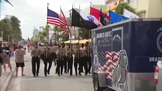 Miami-Dade marks Veterans Day with parade, decorated fire truck, police car