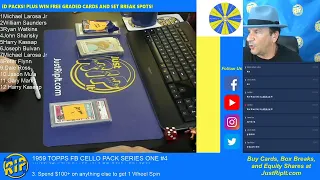 Just Rip It Live Stream - 1959 Topps Football Cello Pack! + FREE SPOTS! - 1/22/20