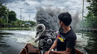 120+Psi Boost Diesel Engine Big Turbo Thai modified craft Top Speed recorded at 140+km/h