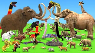 Reptiles Battle - Prehistoric Mammals vs Modern Mammal Epic Battle - Animal Revolt Battle Simulator​