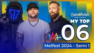 🇸🇪 Melodifestivalen 2024 - Semi Final 1 | My Top 6 (Sweden Eurovision 2024)