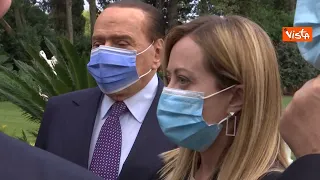 Il vertice a villa Grande tra Berlusconi, Salvini e Meloni