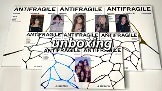 LE SSERAFIM (르세라핌) 'ANTIFRAGILE' Album Unboxing - all versions from ktown4u [ENG]