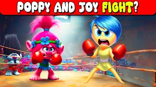 Guess 50 QUIZ In Trolls Band Together, Inside Out 2 | Poppy And Joy On A Fight??
