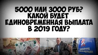 Единовременная выплата пенсионерам в 2019 году в каком размере?