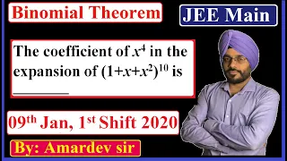 The coefficient of x^4 in the expansion of (1+x+x^2)^10 is _______