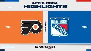 NHL Highlights | Flyers vs. Rangers - April 11, 2024