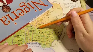 ASMR ~ Nigeria History & Geography ~ Soft Spoken Map Tracing Page Turning