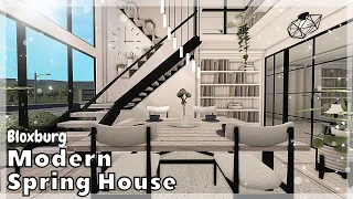 BLOXBURG: Modern Spring House Speedbuild (interior + full tour) Roblox House Build