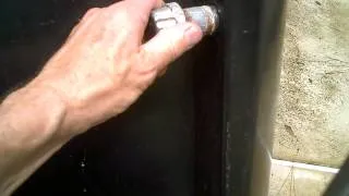 Threading a tap for swirl vortex filter garbage can aquaponics