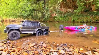 TRX6 Boat Launch and Recovery of the Traxxas DCB M41 RC 6S Boat