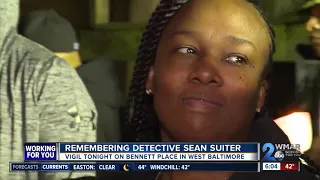 Family and friends hold vigil in remembrance of Detective Sean Suiter