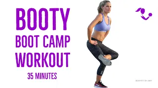Booty Boot Camp Workout I 35 Minutes:  Bodyweight & Optional Mini Loop Band Lower Body Sculpt & Tone