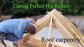 How to cut hip rafter points and using a splayed birds mouths