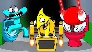 RAINBOW FRIENDS Become SKIBIDI TOILET?! (Cartoon Animation)