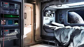 Spaceship Ambience | Space Bedroom ASMR | Relaxing White Noise Sleeping Quarters