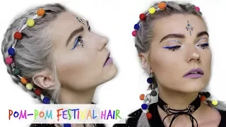 Pom-Pom Festival Hairstyle | Braids Tutorial | LoveFings